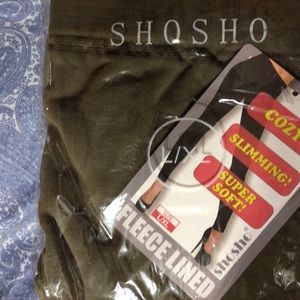 Plus size fleece lined leggings soft size 10-18